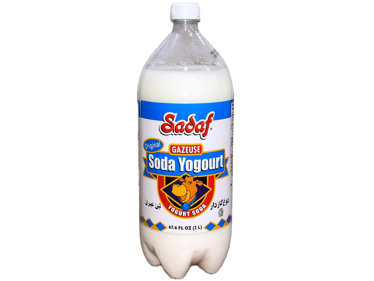 Carbonated Yogurt Soda - Original Flavor - Family Size (Doogh, Dough ...