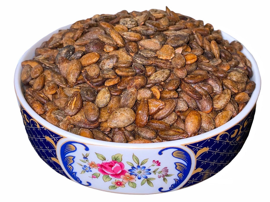 Black Watermelon Seeds - Roasted/Salted - 1 Pound (Tokhmeh Hendevaneh Siah)