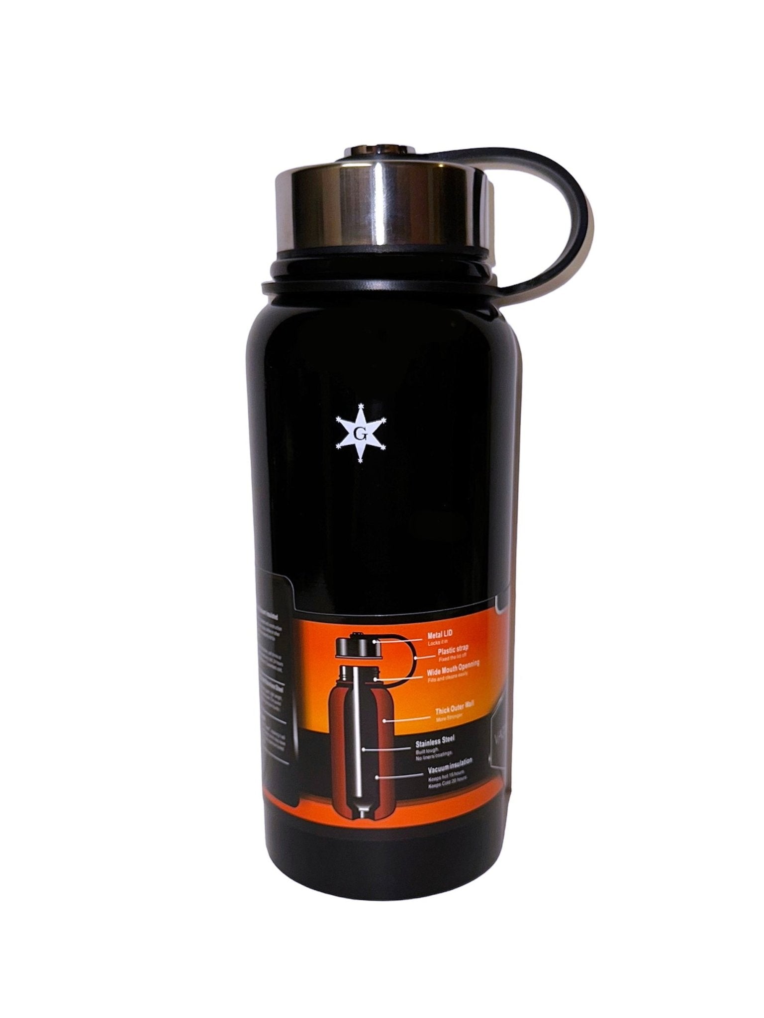 Stainless Steel Thermos Bottle 1000ml Business Vacuum Flask Travel