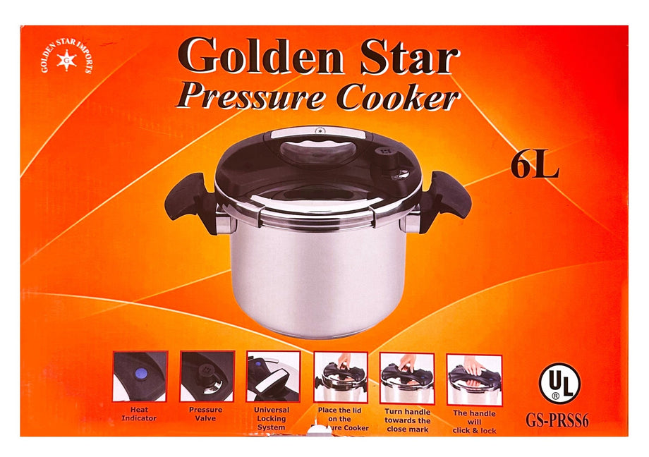 Stainless Steel Pressure Cooker 6L Kitchenware Zoodpaz